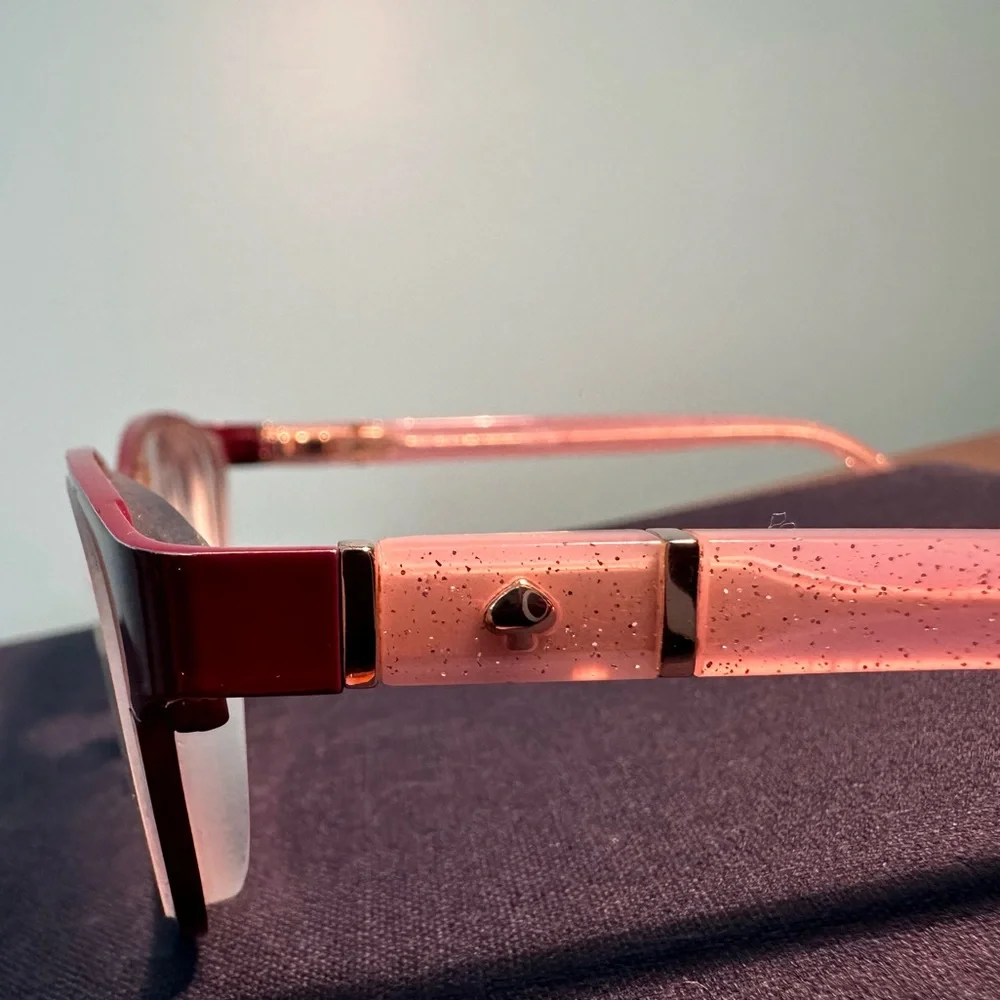 kate spade new york Pink Glitter Mulberry Eyeglasses JAYLA OW74 Size 50-17-135